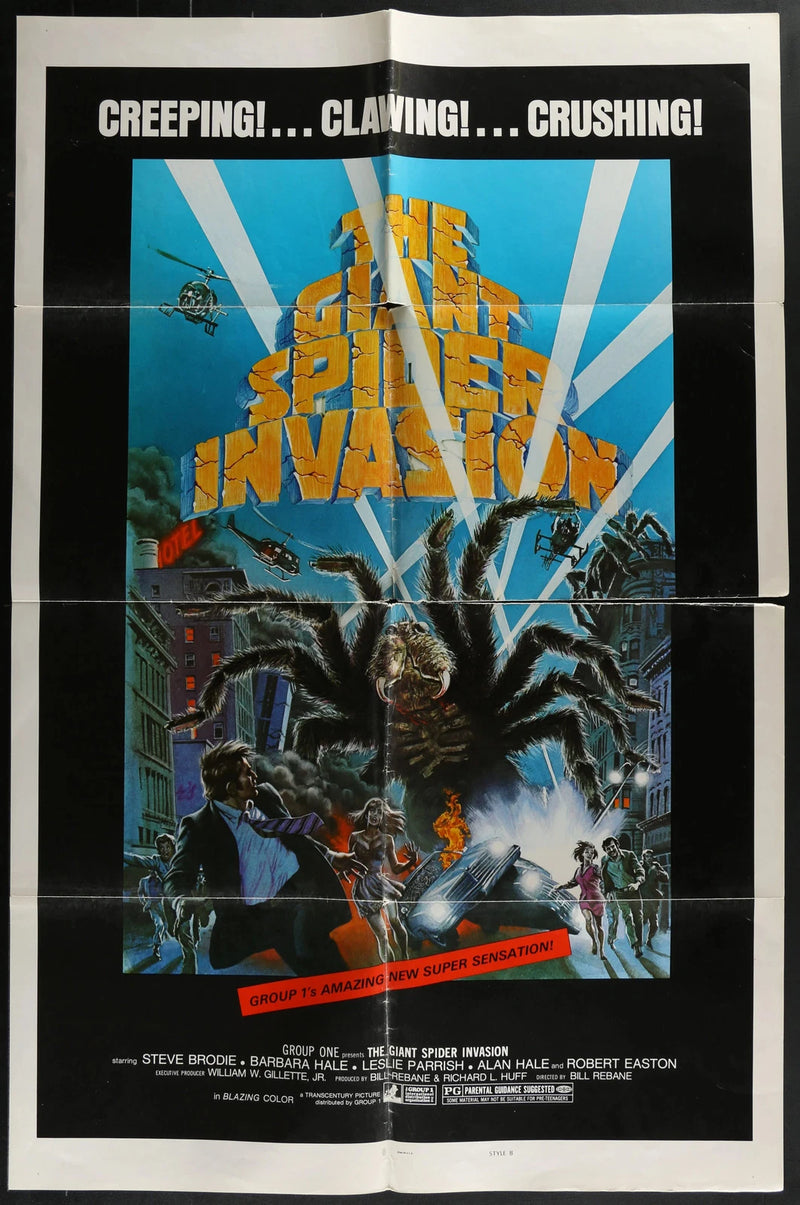 The Giant Spider Invasion 1975 Original Movie Poster 27x41 Horror Sci-Fi