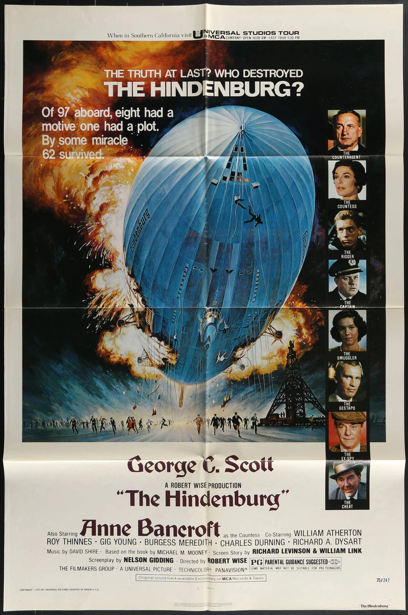 The Hindenburg (1975) Original One Sheet Poster 27x41 George C. Scott