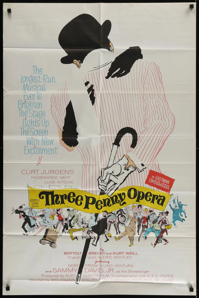 The Threepenny Opera (1962) Original One Sheet Movie Poster Folded 27x41 Musical