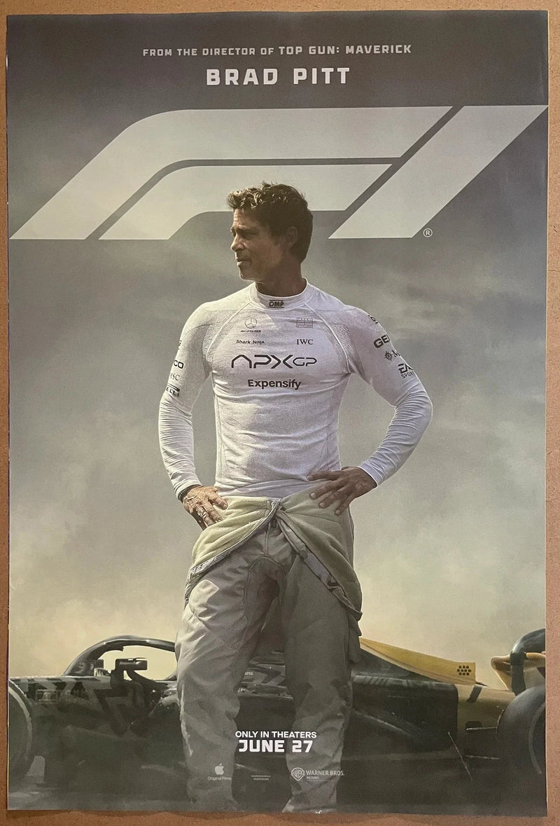 F1 2025 USA 27x40 DS Rolled Movie Poster Brad Pitt Racing IMAX