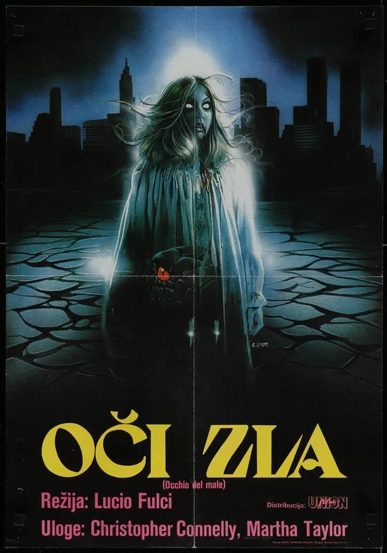 Eye of the Evil Dead 1982 Yugoslavian Poster 18.75x27 Fulci Enzo Sciotti Horror