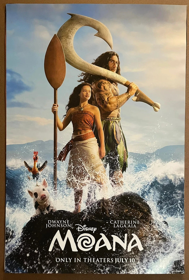 Moana 2025 Disney 27x40 DS Advance Movie Poster Dwayne Johnson