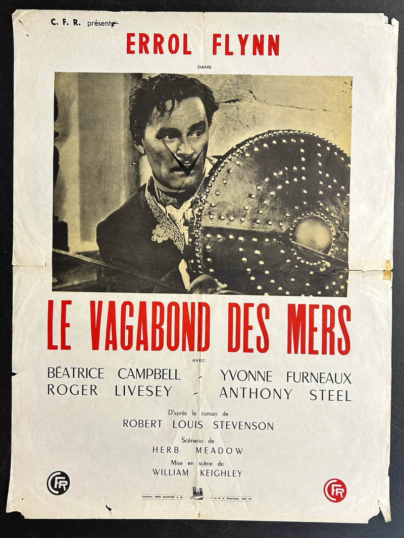 The Master of Ballantrae (1953) Original French Movie Poster Folded 25x32
