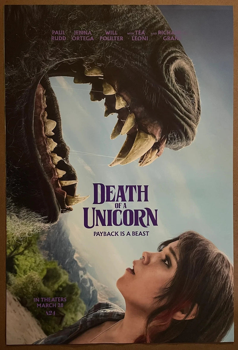 Death of a Unicorn 2025 USA One-Sheet DS Horror Comedy Poster 27x40 A24