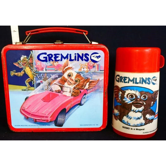 Vintage metal Germlins lunchbox w/ thermos