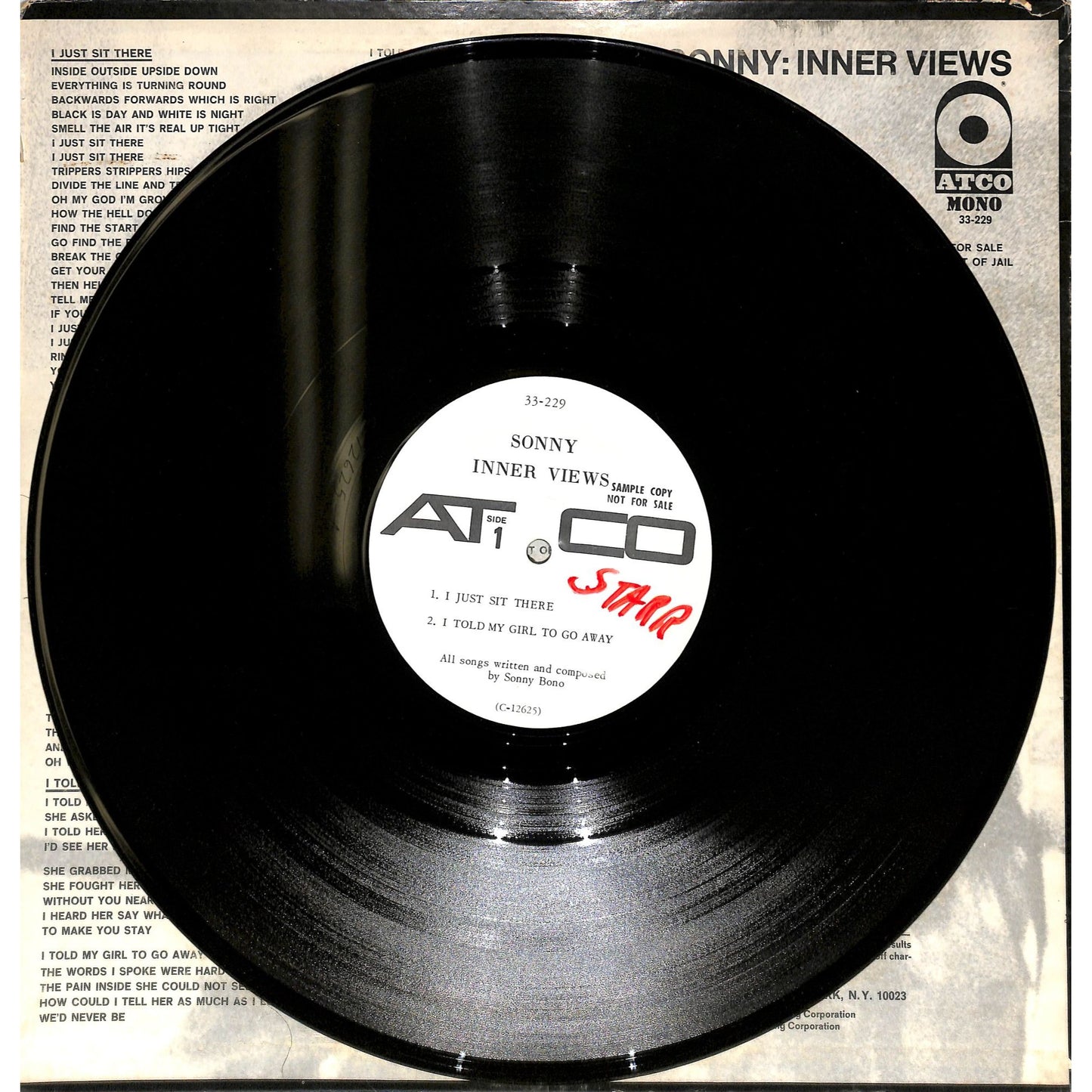 Sonny - Inner Views Promo Vinyl Record SD 33-329