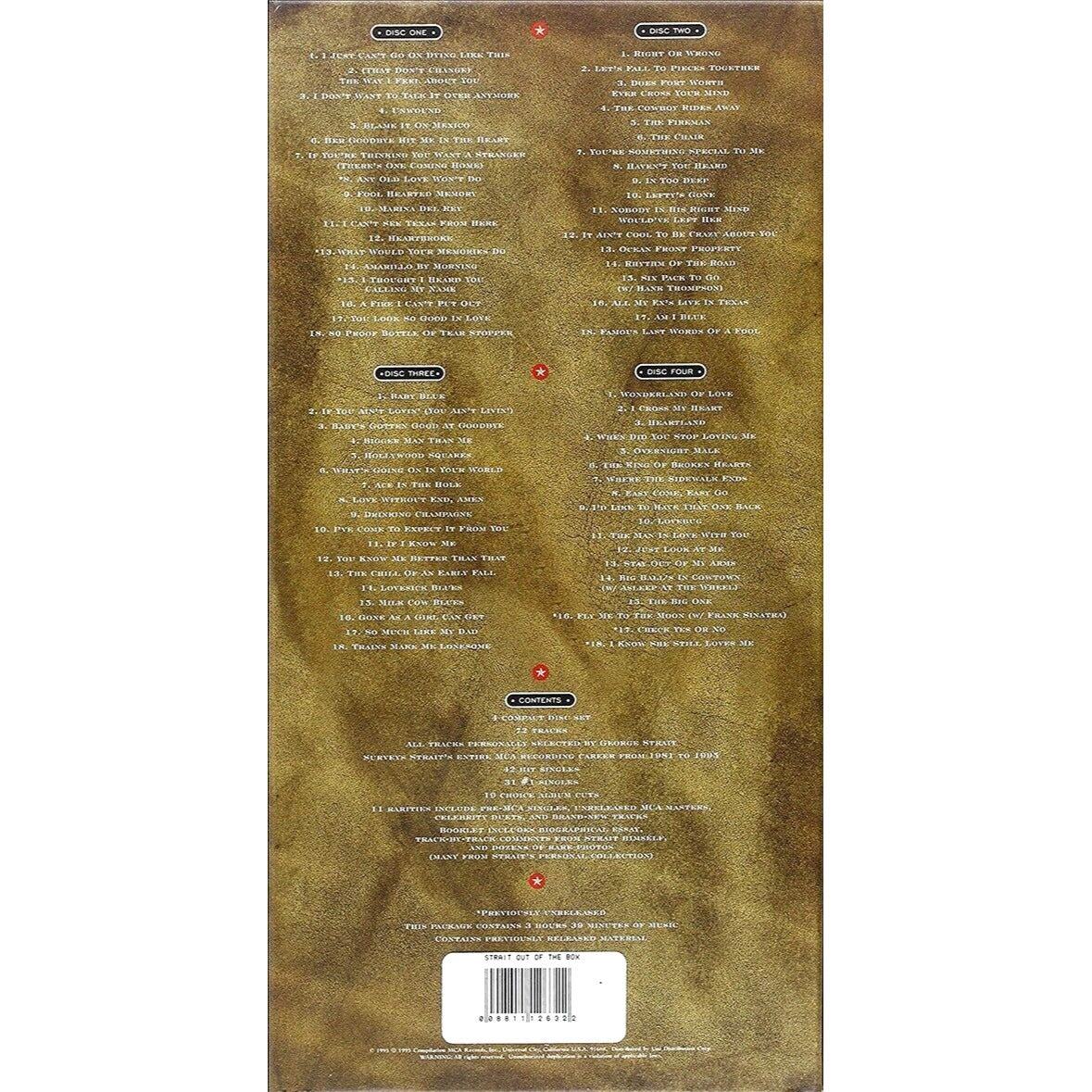 George Strait - Strait Out of the Box, 4 CD Box Set
