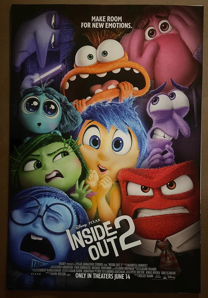 Inside Out 2 2024 Disney Pixar US One-Sheet 27x40 Double-Sided Poster