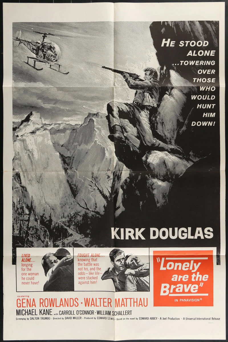 Lonely Are the Brave (1962) Original One Sheet Movie Poster 27x41 Kirk Douglas