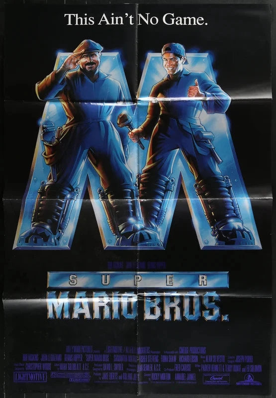 Super Mario Bros. (1993) Original Movie Poster 27x40 Bob Hoskins John Leguizamo