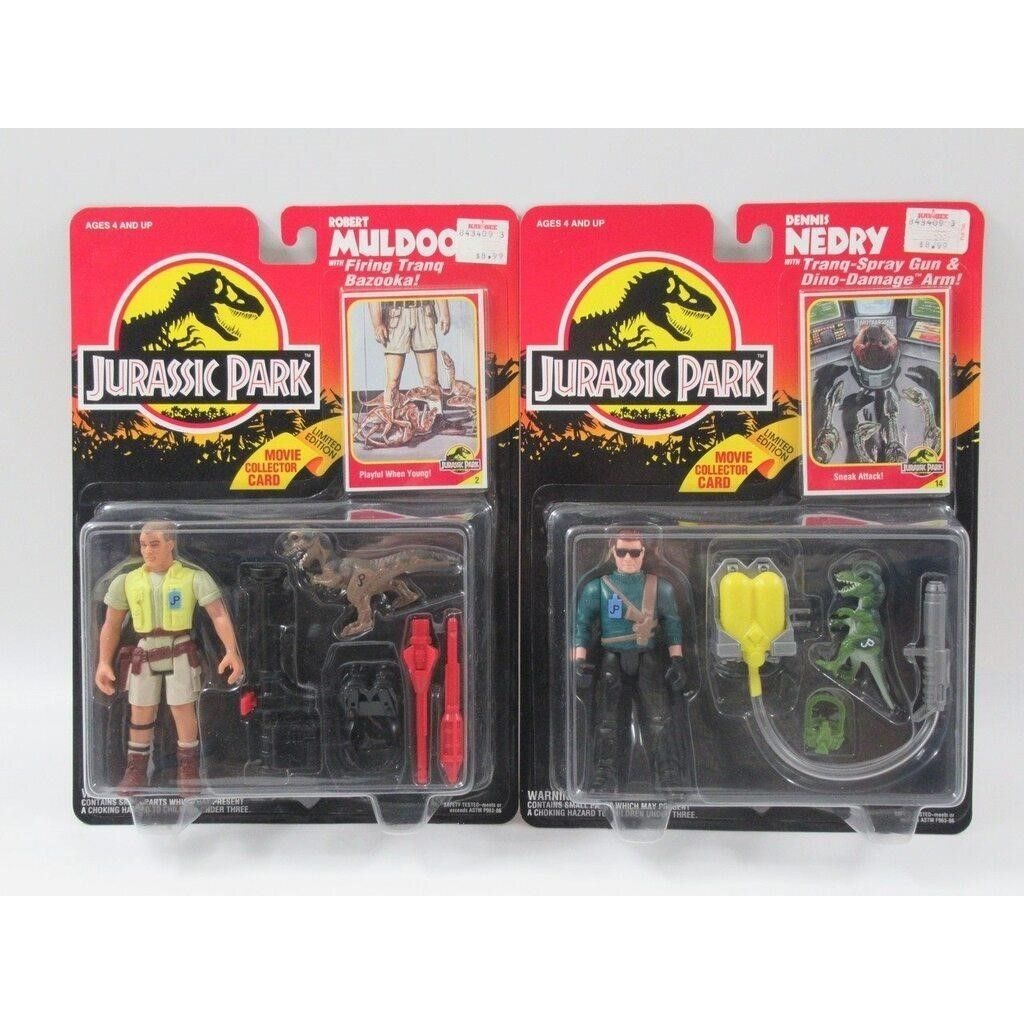 Jurassic Park (1993) Nedry/Muldoon Figures/Kenner Action Figure Lot