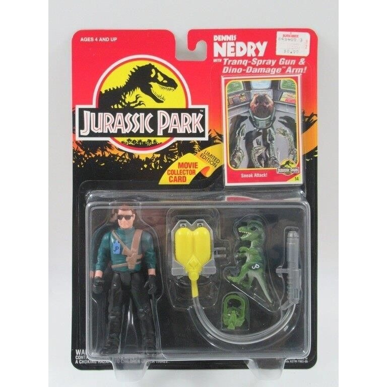 Jurassic Park (1993) Nedry/Muldoon Figures/Kenner Action Figure Lot