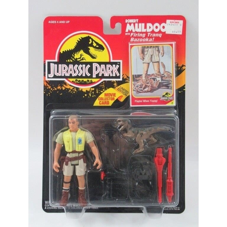 Jurassic Park (1993) Nedry/Muldoon Figures/Kenner Action Figure Lot