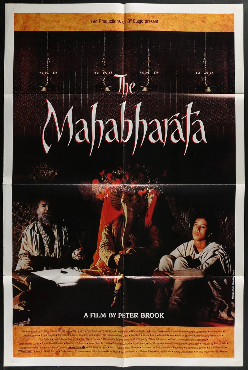 The Mahabharata 1989 Original Movie Poster USA One Sheet 27x41 Peter Brook Fold