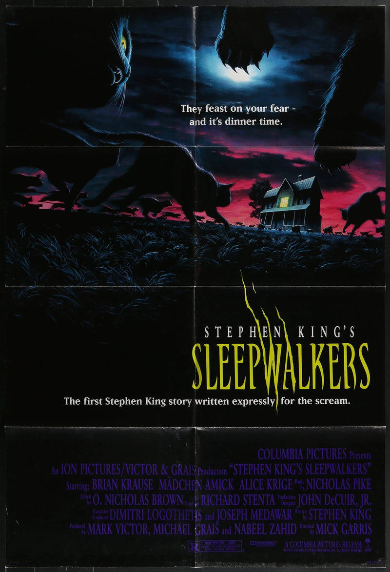 Sleepwalkers (1992) Original Horror One Sheet Poster Folded 27x40 Stephen King