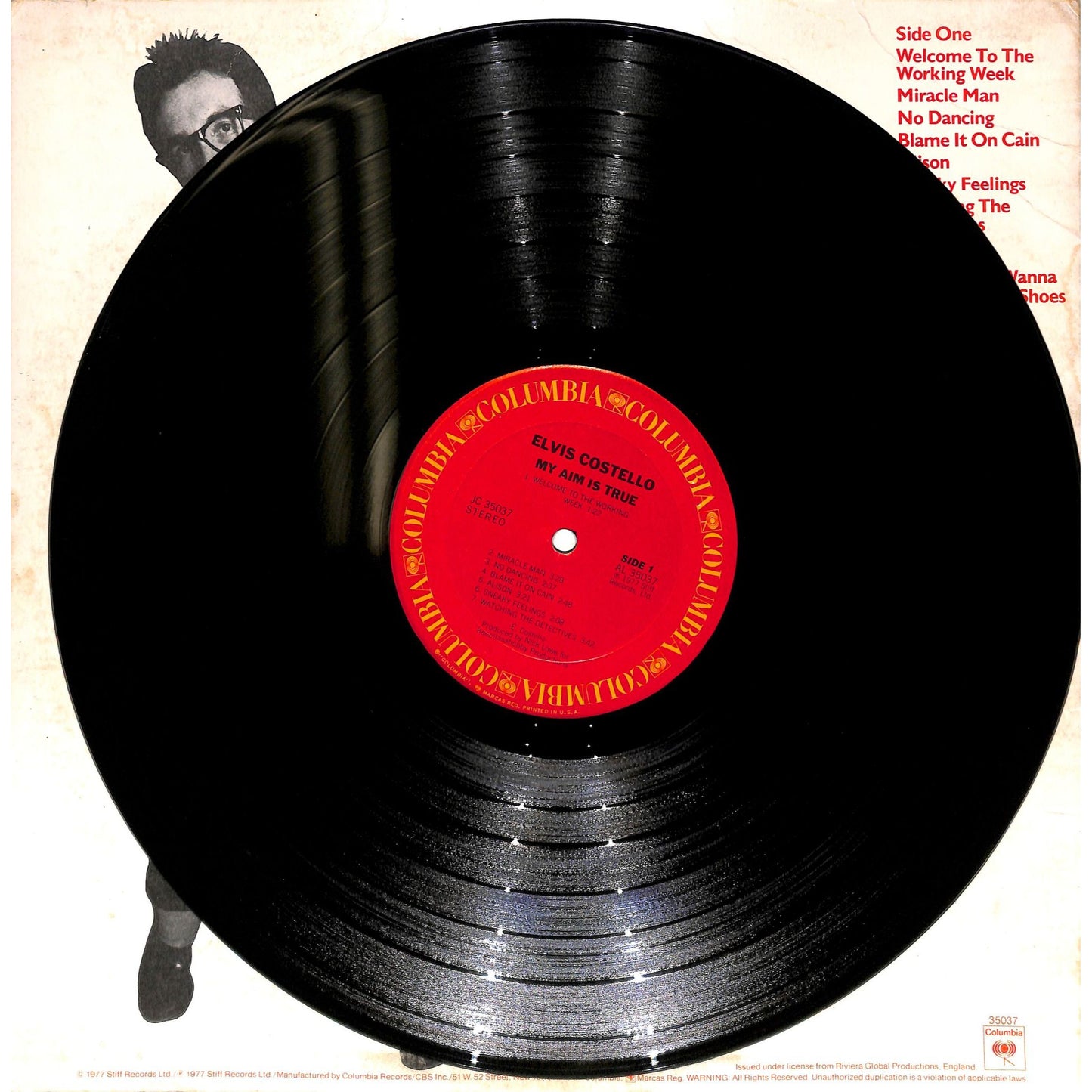 Elvis Costello - My Aim Is True Vinyl Record JC 35037