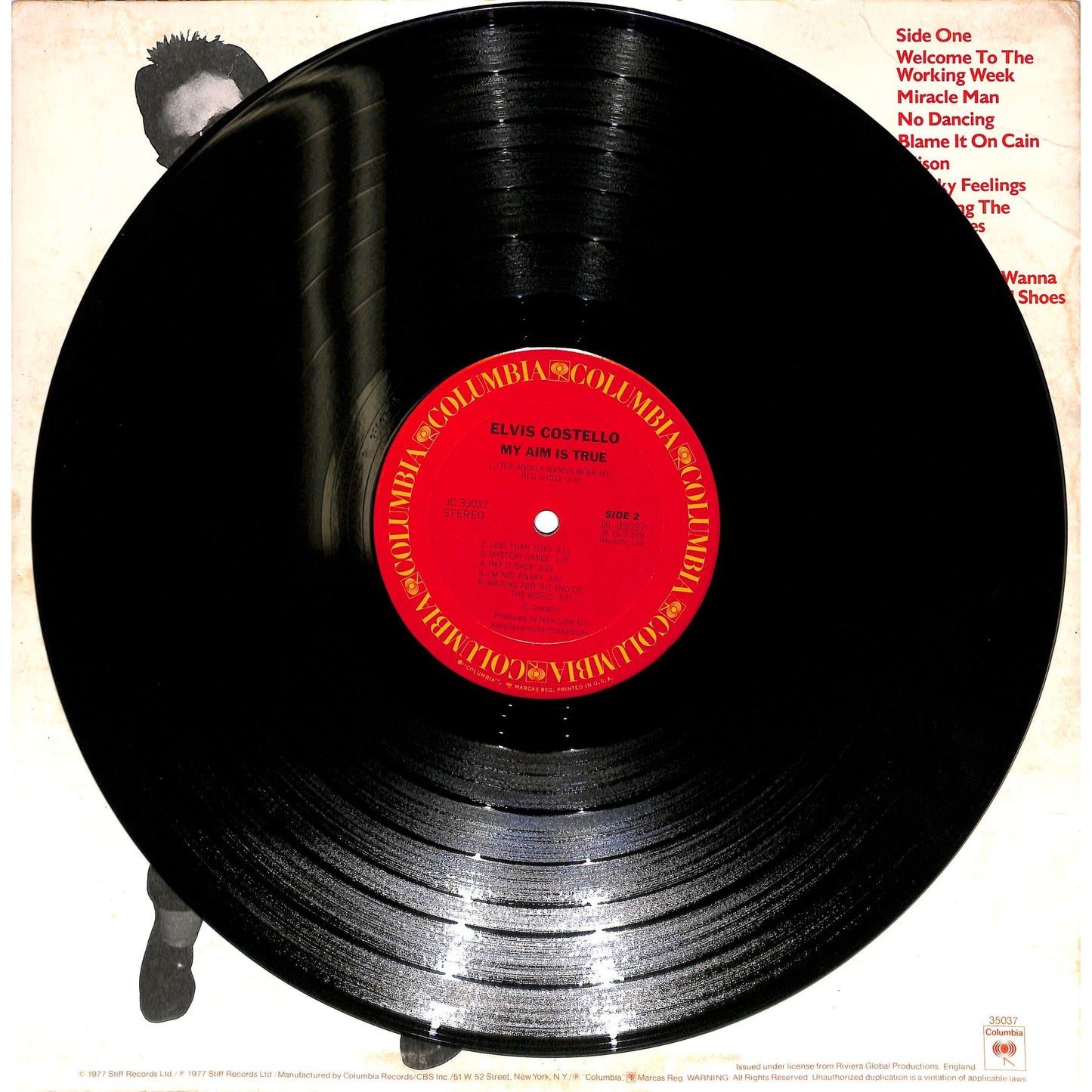 Elvis Costello - My Aim Is True Vinyl Record JC 35037
