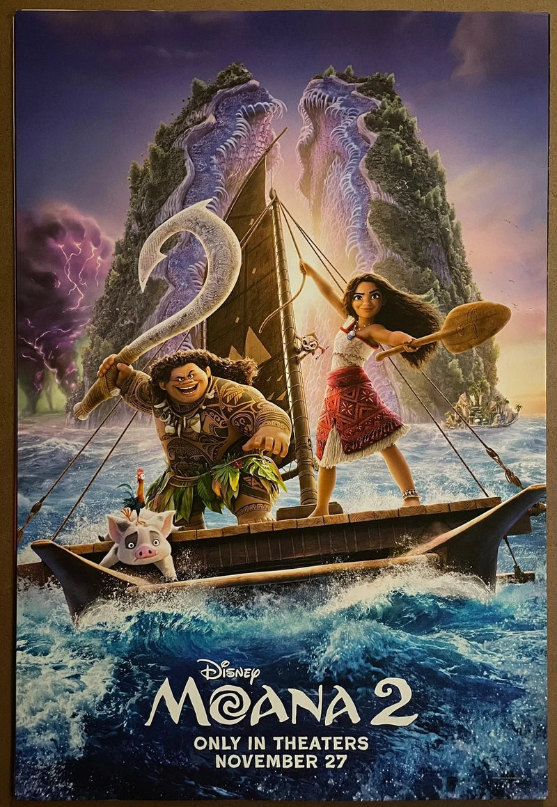 Moana 2 2024 Disney Adventure 27x40 Double-Sided Movie Poster