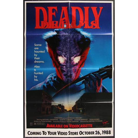 Deadly Dreams (1988) Original Movie Poster Folded 27x40