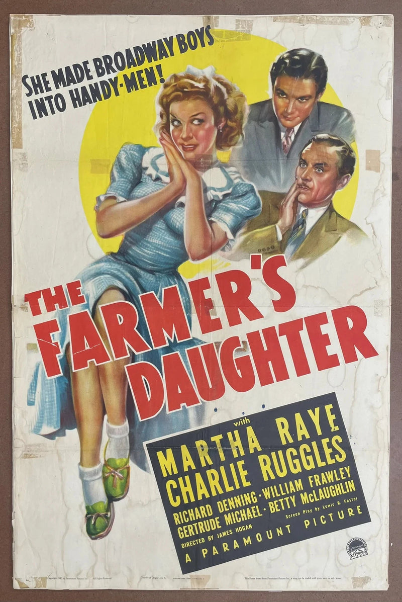 The Farmer’s Daughter 1940 Original US One Sheet Movie Poster