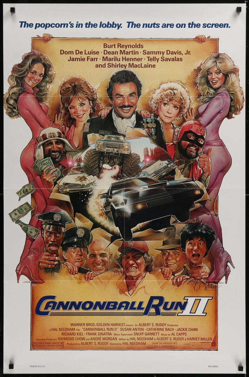Cannonball Run II 1984 Original 27x41 Folded One-Sheet Movie Poster Comedy