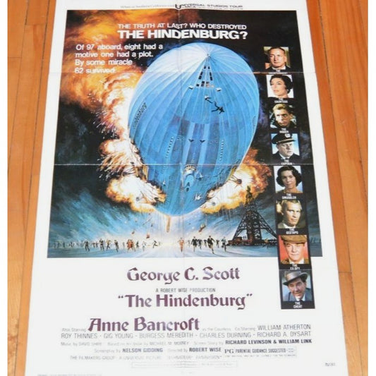 The Hindenburg (1975) Original Movie Poster 27x41 Folded
