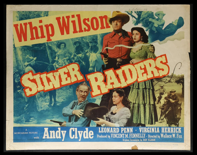 Silver Raiders (1950) Original Half-sheet Movie Poster 22x28