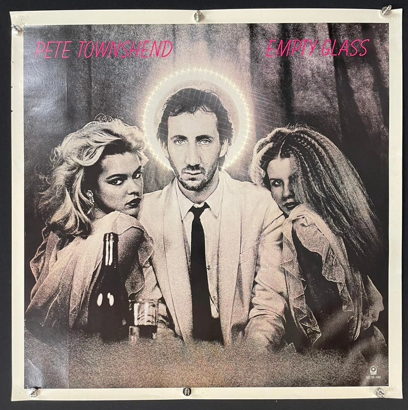 Pete Townshend Empty Glass 1980 Album Promo Poster ATCO Records 24x24 Rare