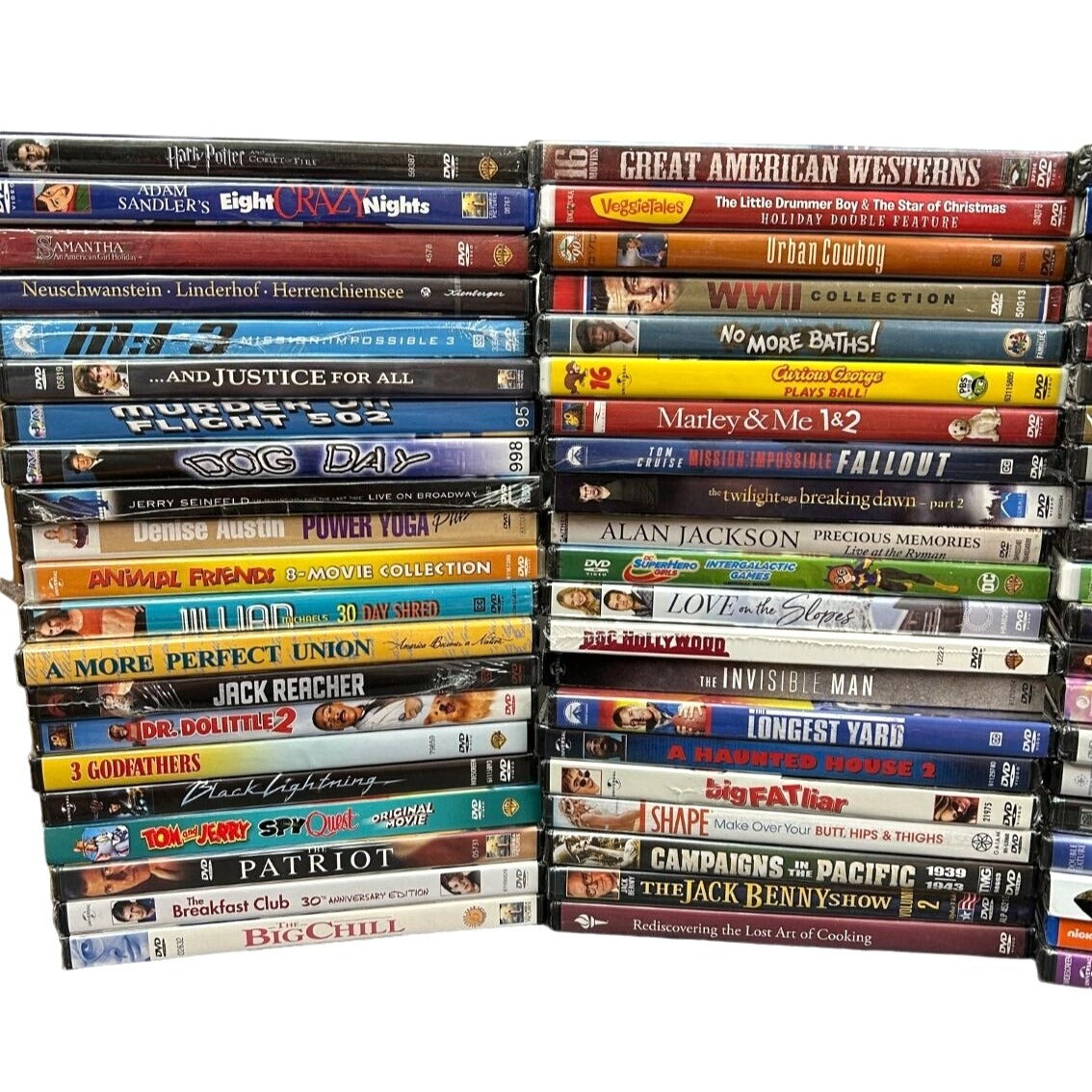 BULK LOT 104 Brand New Sealed DVDs Movies, TV, Documentaries Multi-Genre SG2-7