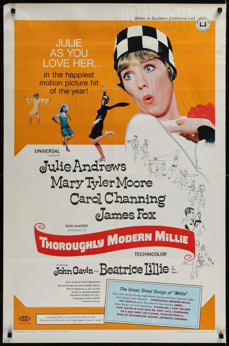 Thoroughly Modern Millie 1967 Original 27x41 One-Sheet Movie Poster Musical