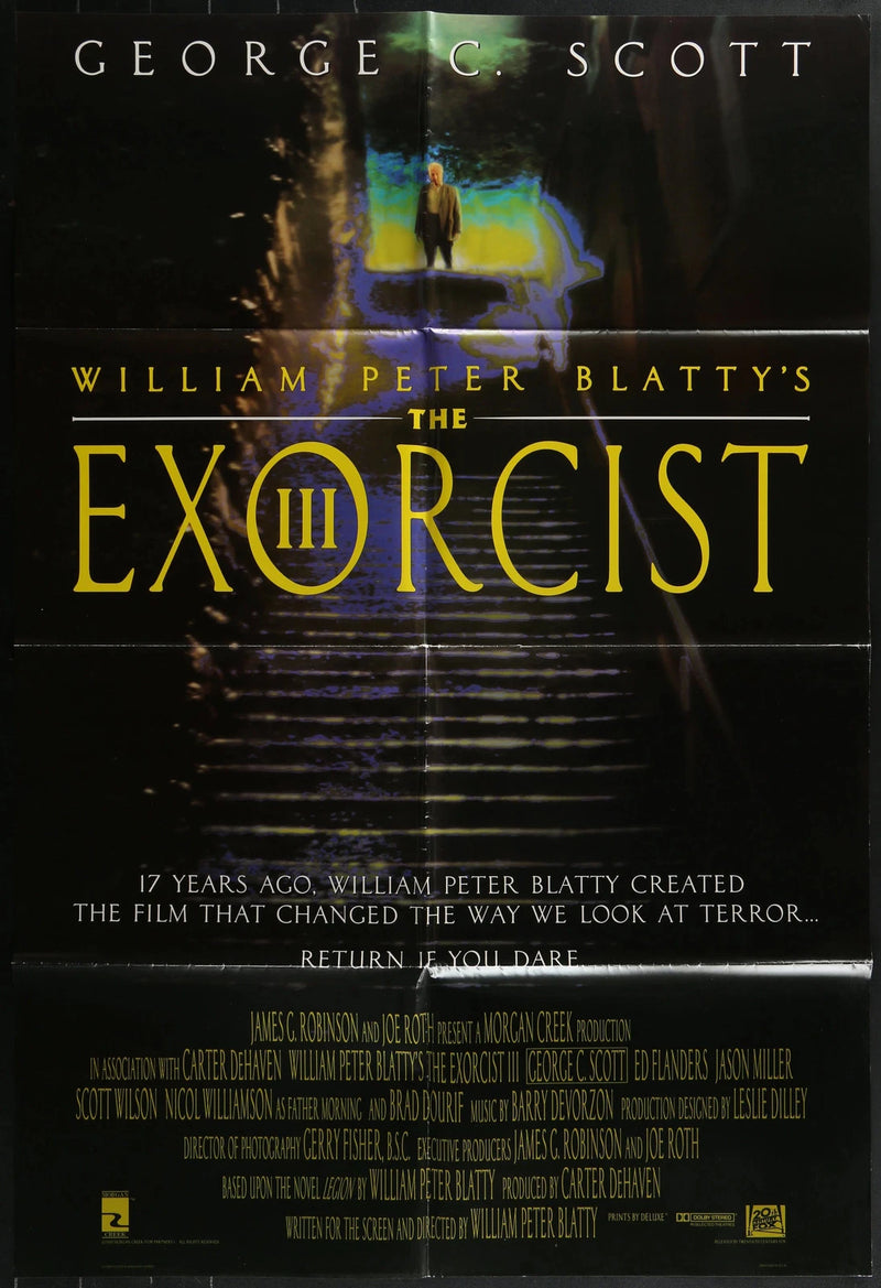 The Exorcist III (1990) Original One Sheet Poster Folded 27x40 George C Scott