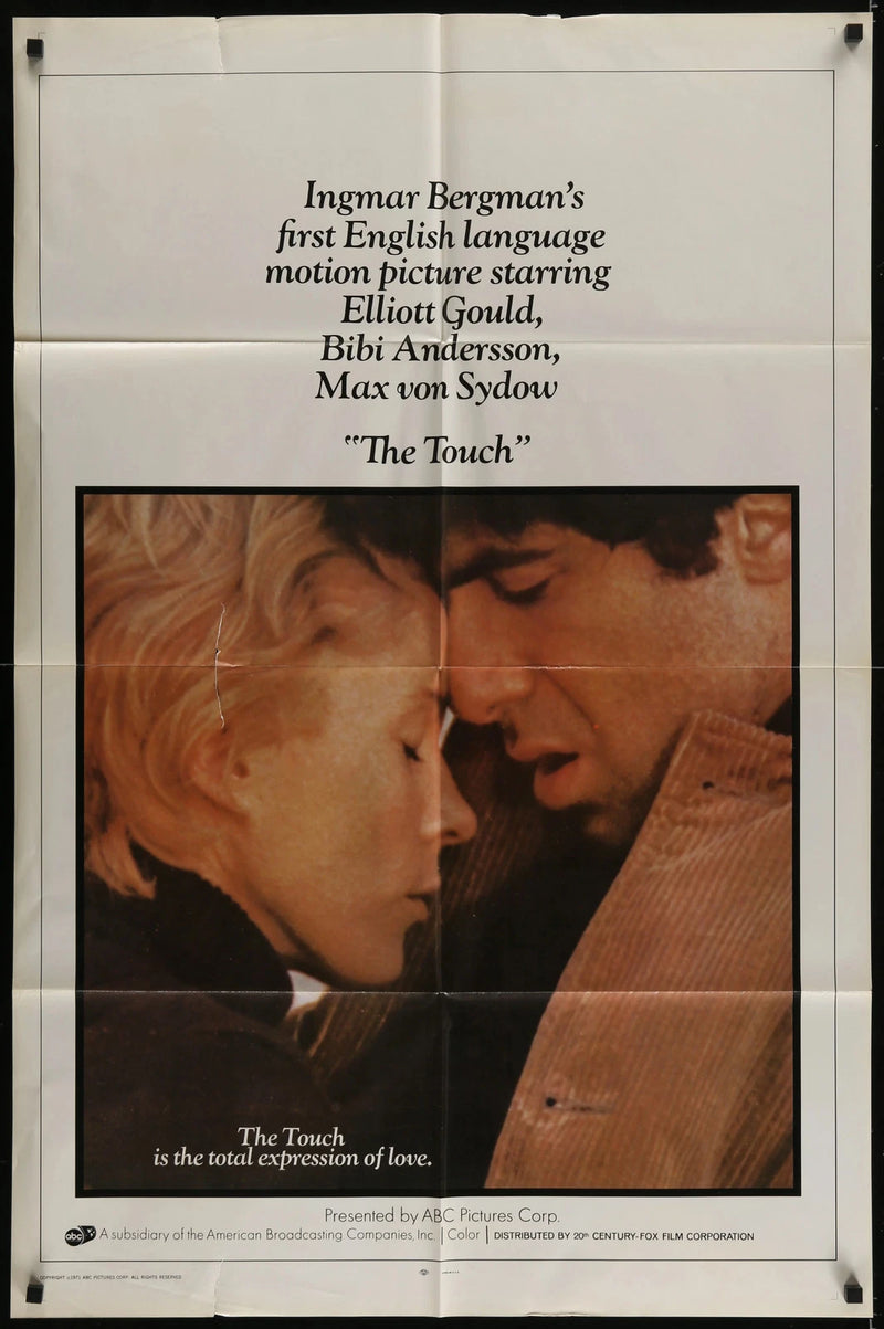 The Touch (1971) Original One Sheet Movie Poster Folded 27x41 Bergman Drama