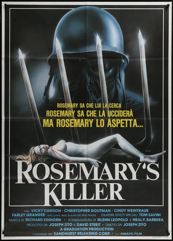 The Prowler 1981 Original Italian 1P Movie Poster 39x55 Joseph Zito Horror