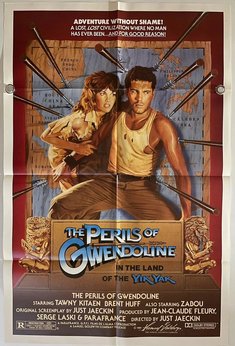 The Perils of Gwendoline 1984 27x41 Folded One Sheet Movie Poster Tawny Kitaen