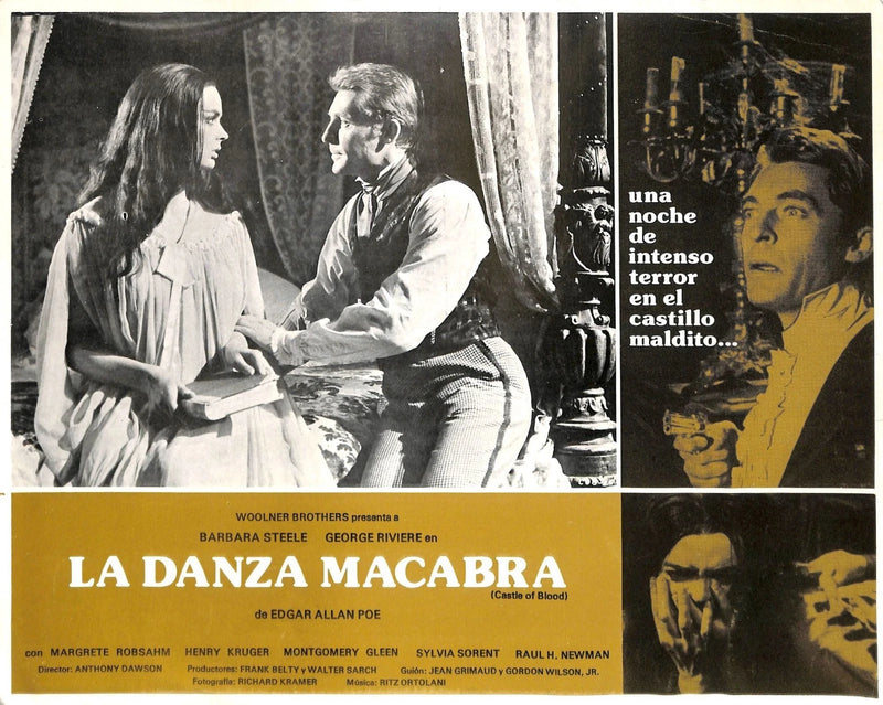 Rare Castle of Blood Lobby (1964) Card #1 11X14