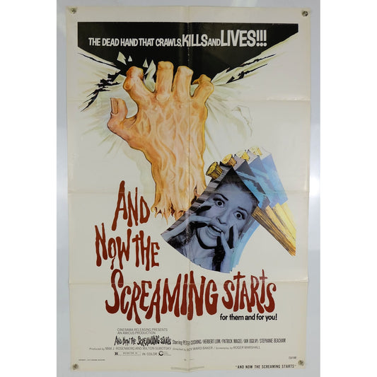 And Now the Screaming Starts! (1973) Original Movie Poster Folded 27x41