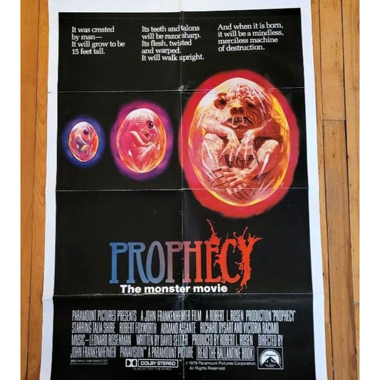 Prophecy (1979) Original Movie Poster 27x41 Folded Talia Shire Horror sci-fi