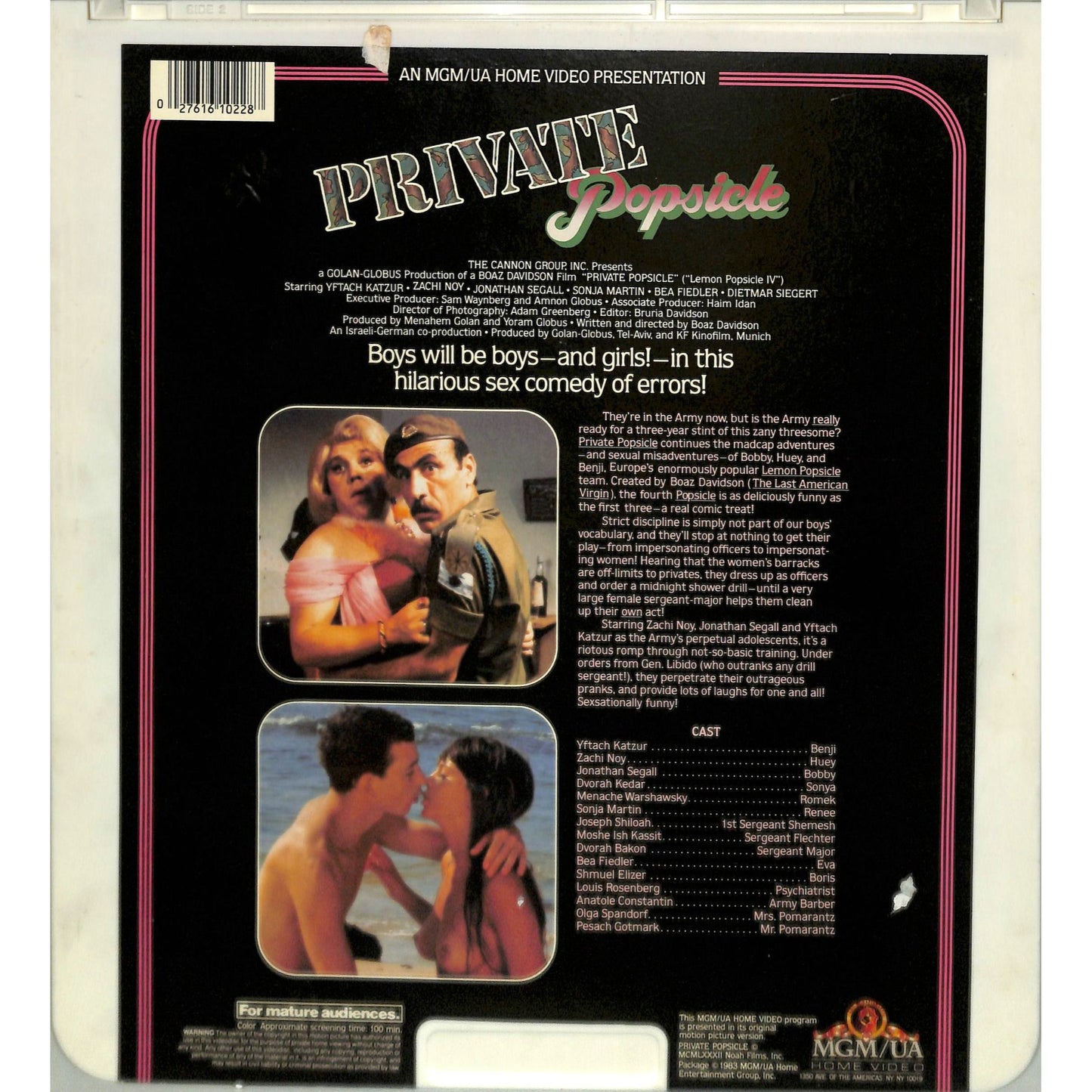 Private Popsicle (1982) Vintage CED Videodisc