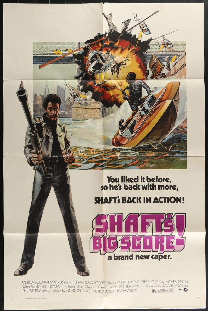 Shaft’s Big Score! (1972) Original One Sheet Poster 27x41 Roundtree