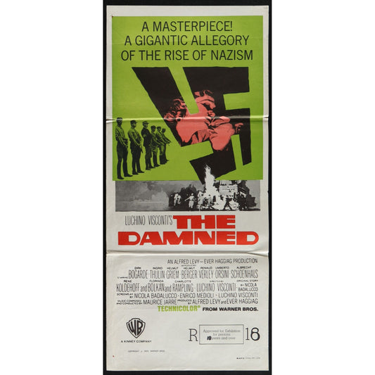 The Damned (1969) Original Australian Daybill Movie Poster Folded 13x30