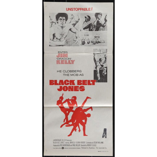 Black Belt Jones (1974) Original Australian Daybill Movie Poster Folded 13x30