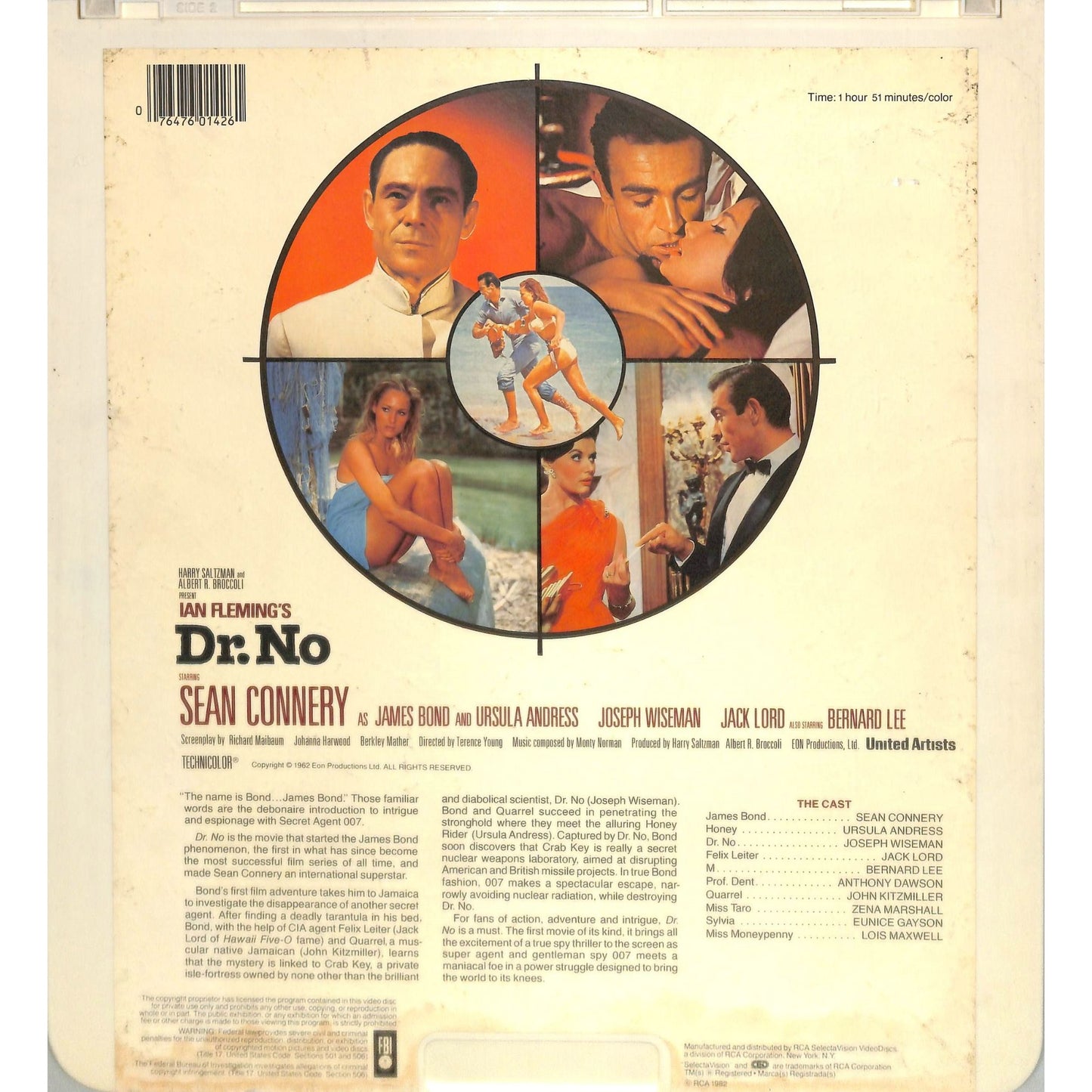 Dr. No (1962) Vintage CED Videodisc