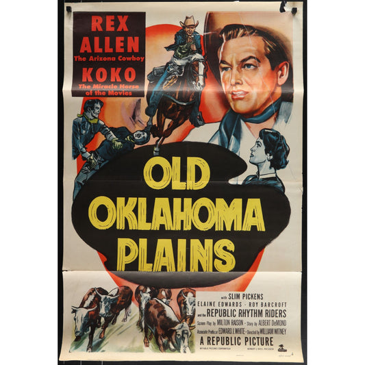 Old Oklahoma Plains (1952) Original Movie Poster 27x41