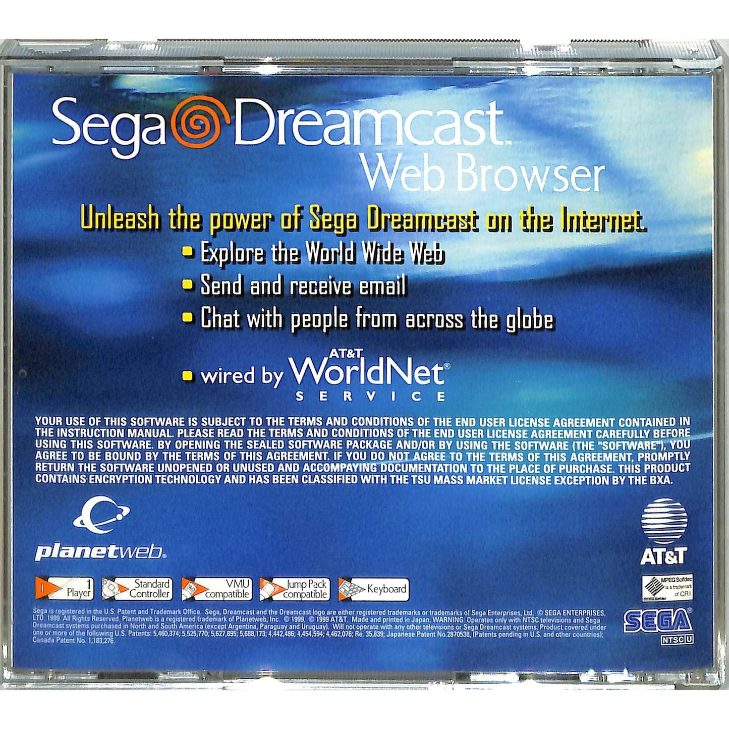 Sega Dreamcast Web Browser (1999) Disc in Original Case