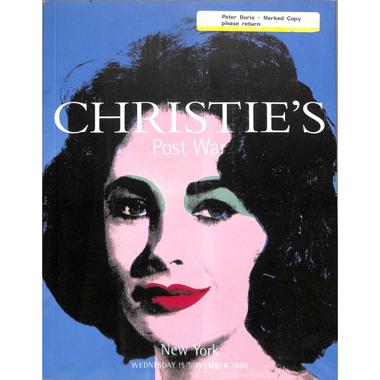 Christie's Post War Auction Catalog November 15, 2000