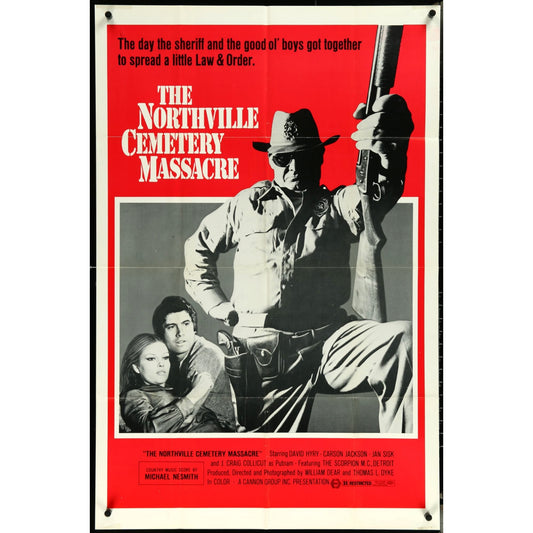 Northville Cemetery Massacre (1975) Original Movie Poster Folded 27x41