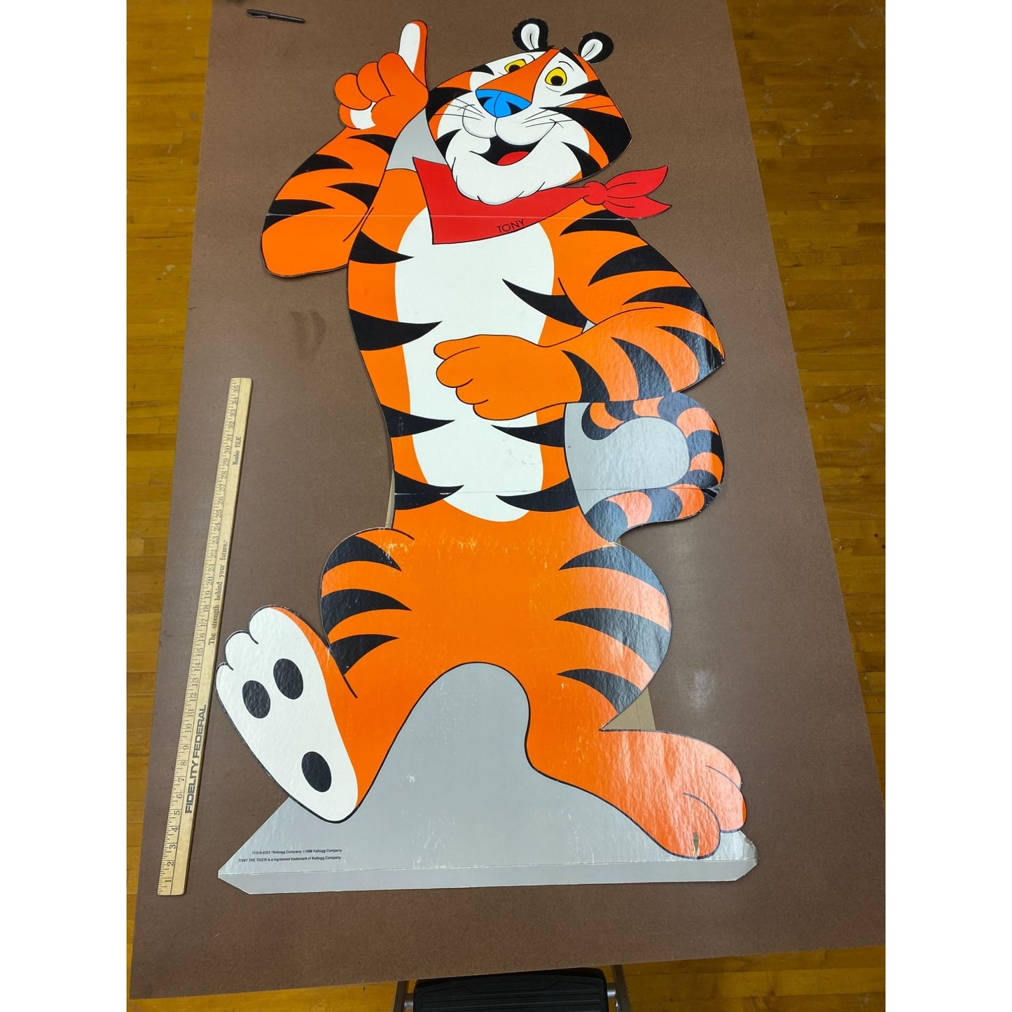 Tony the Tiger Standee (1988) Kellogg Co. 6ft x 3ft