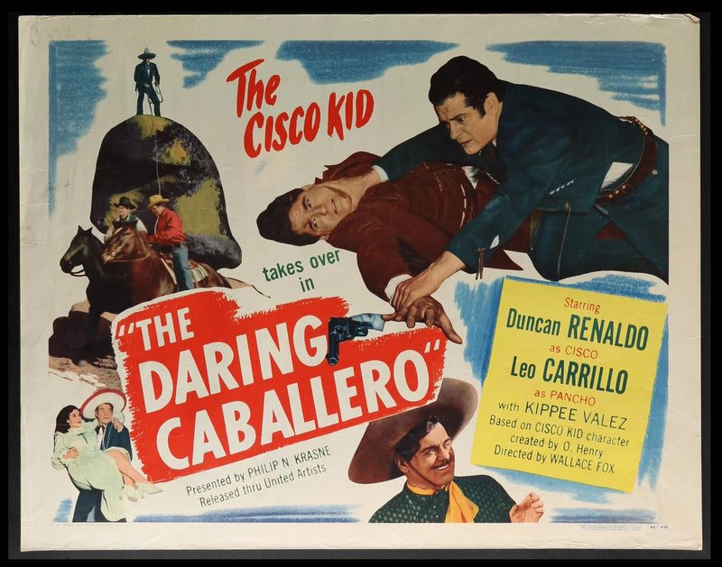 The Daring Caballero (1949) Original Half-sheet Movie Poster 22x28