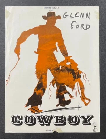 Cowboy (1958) Original Movie Poster 9x12