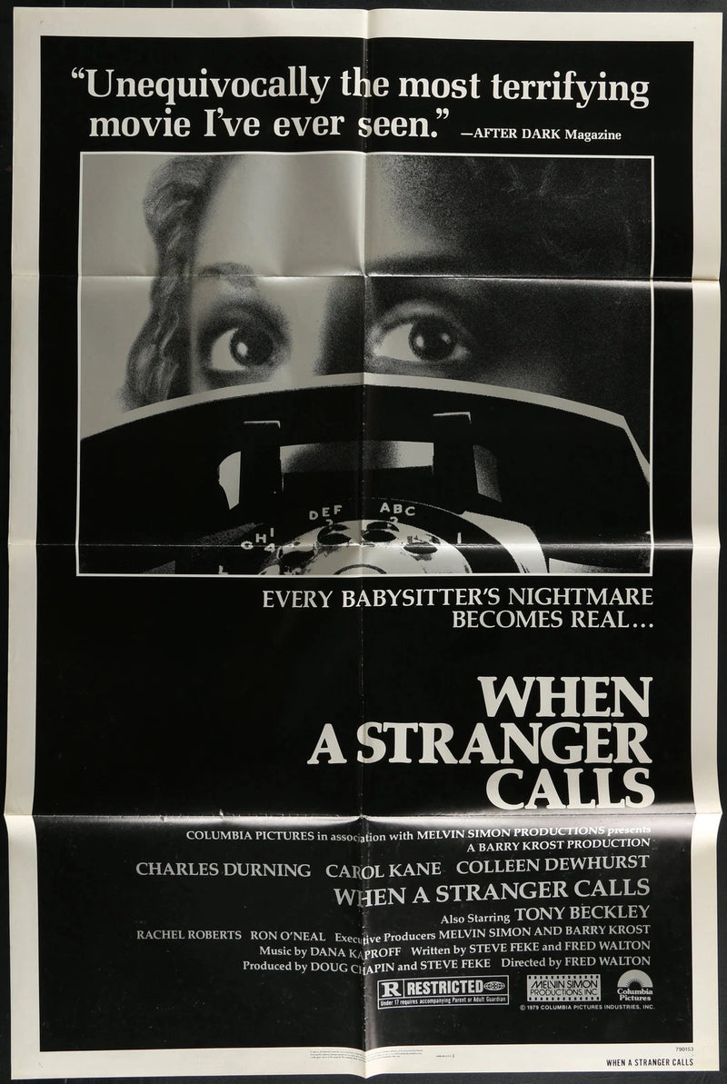 When a Stranger Calls (1979) Original One Sheet Poster 27x41 Carol Kane Horror